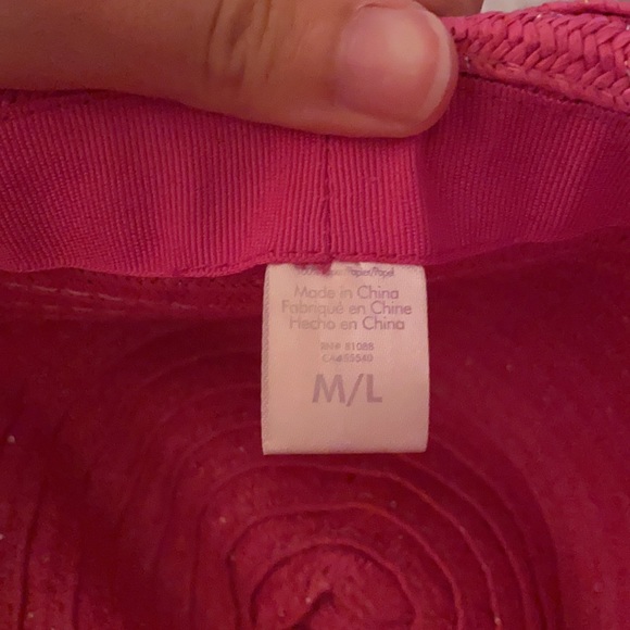 Pink with sparkle accent floppy beach hat - Picture 5 of 5